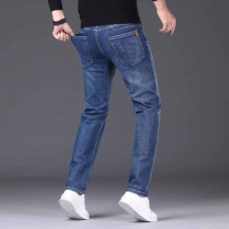 Spring And Autumn Style High-Quality Denim Jeans For Men With Stretch Straight Fit And Casual Men'S Denim Pants