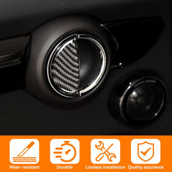 Carbon Fiber Door Handle Cover For BMW Mini Cooper R55 R56 R60 F55 2003-18 NEW