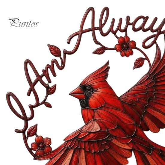 Red Bird Wall Art Metal Decoration, Hollow Sculpture, Indoor Shape Hanging Ornament for Living Room Home Office Sculpture