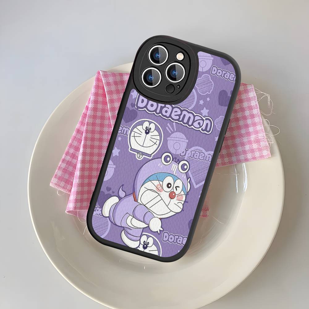Cartoon D-Doraemons Phone Cover For IPhone 11 12 13 14 15 16 Pro Max Mini Plus Soft Leather Case