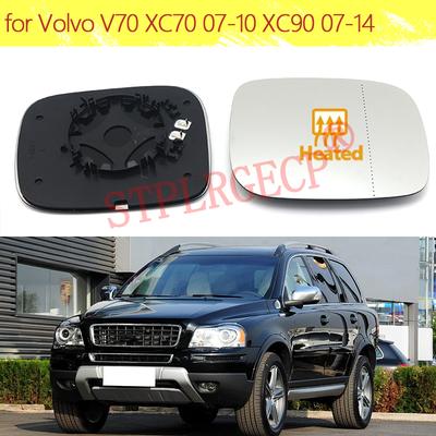Vidro de Espelho Retrovisor Lateral Ala de Porta Lado Esquerdo Direito para Carro Auto Aquecido Substituição para Volvo V70 XC70 07-10 XC90 07-14