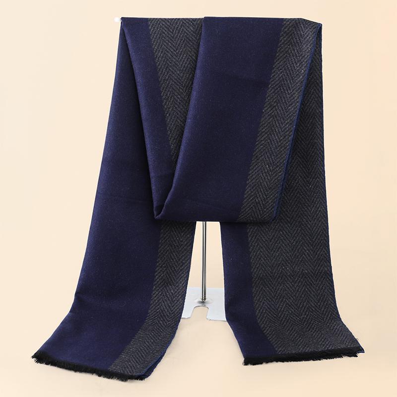 RUNMEIFA  Classic Autumn & Winter Warm Plaid Man Scarf Cashmere Wool Panama Soft Striped Long Scarf High Quality 40 Colors