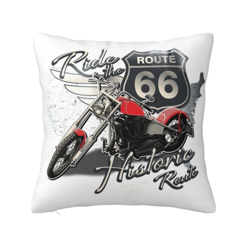 

Vintage Route 66 Pillow Case 40x40cm Home Decorative Fashion American Road Cushion Decoration Salon Square Pillowcase 30x30cm 12x12in