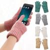 Fashion Style Thick Warm Women's Knitted Gloves Windproof Touch Screen Outdoor Gloves Keep Warm Plush Cold-proof Gloves Gifts