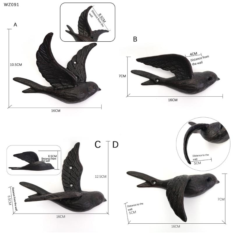 Type Bird Type Metal Wall Hook Ornament Storage Solution For Entryway Bedroom