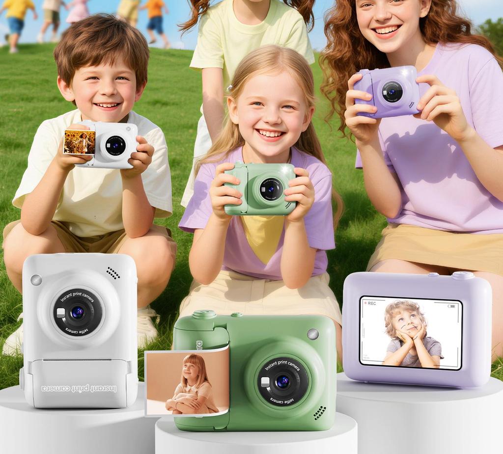 Colorful HD Instant Print Digital Camera for Kids – Multifunctional Holiday Gift