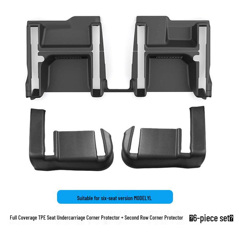 Tesla Model Y Rücksitz-Kratzschutz & Unter-Sitz-Schwellenleiste