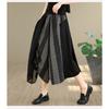 DIMANAF 2026 Estate Spiaggia Taglie Forti Pantaloni Lunghi Donna Vita Elastica Larghi Vintage Casual Pantaloni Pantaloni Fondo Quadri Nero