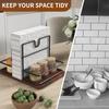 Napkin Holder for Table, 2 IN 1 Napkin Holders That Can Hold Salt Jar and Pepper Jar, Napkin Dispenser, Modern Dining Table Decor, Metal Racks and