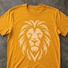 Geometric Lion Head T-Shirt, Minimalist Wildlife Graphic Tee, Unisex Apparel
