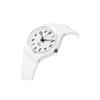 Swatch Originals Quartz Waterproof Minimalist Watch 34Mm White Dial Plastic Case Silicone Strap Unisex watches GW151O