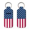 Flag Pattern Neoprene Lipstick Sleeve Keychain - Creative & Cute