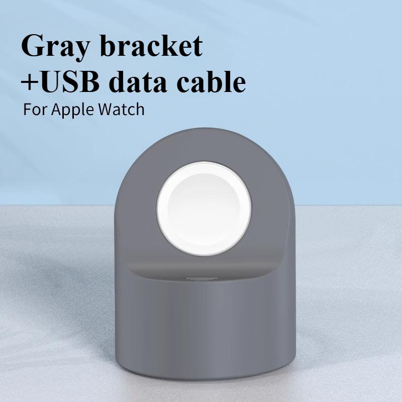 Ladeständer für Apple Watch Series Ultra/8/SE2/7/6/SE/4/3 49mm/45mm/44mm/42mm/41mm/40mm/38mm Langlebiger Silikon Nachttischmodus