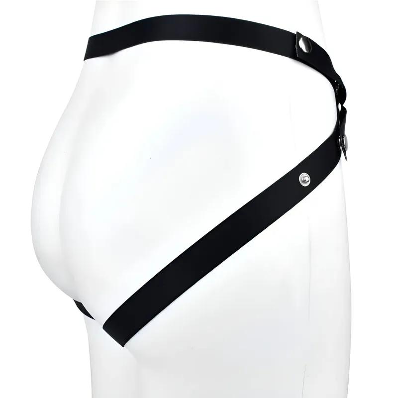 Wearable Adjustable Elastic Strap Support Belt for Chastity Device Penis Cage Holder Buttons Tightness Accessories