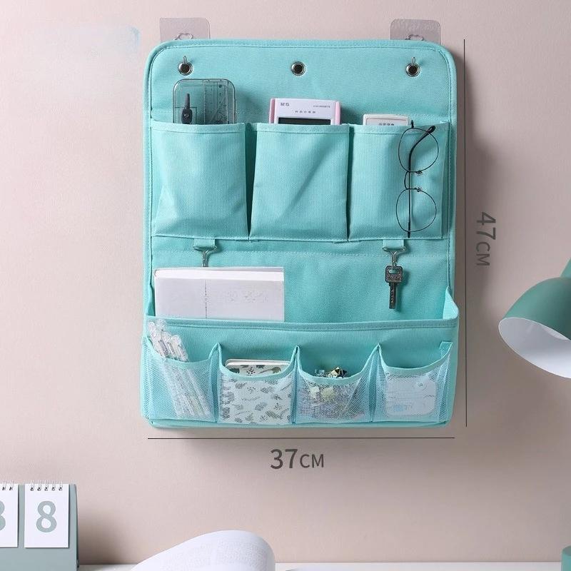 

Foldable Fabric Bedside Hanging Bag with Hook Pocket Organizer-Perfect for Dorm Room,Wardrobe Accessorie-Sturdy and Space-Saving