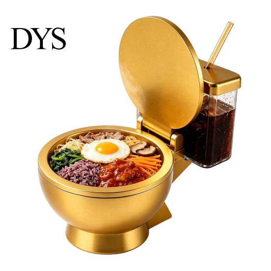 Unique Gift for Food Lovers Toilet Shaped Ramen Bowl Set, Built-in Drink Cup And Straw Fun Game Night Tableware Design, Novelty Bowl, Instant Noodles