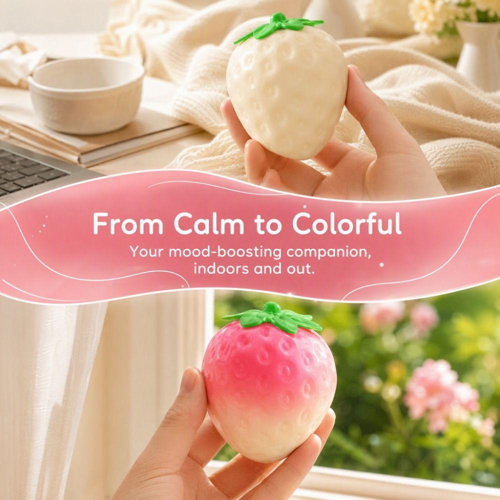Simulation Fruit Slow Rebound Toy UV Light Color Changing Fruit Squeeze Toy  Office