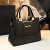 Crocodile Pattern Atmospheric Middle-Aged Women'S Bag Light Luxury Handbag