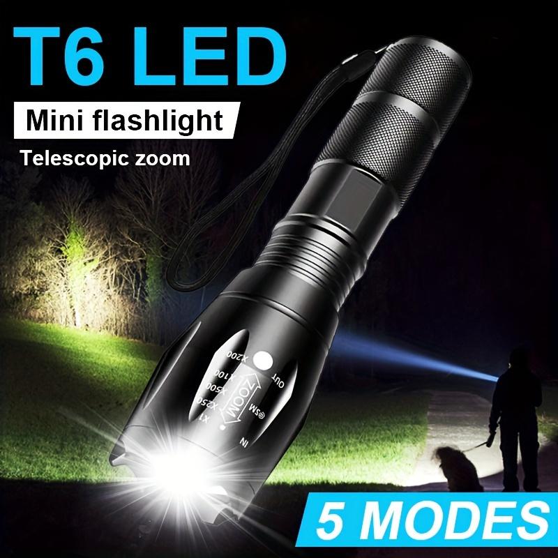 High Power T6 LED Flashlights Camping Torch 5Modes Zoom Light Aluminum Alloys Waterproof Handheld Flash Light Using18650 Battery