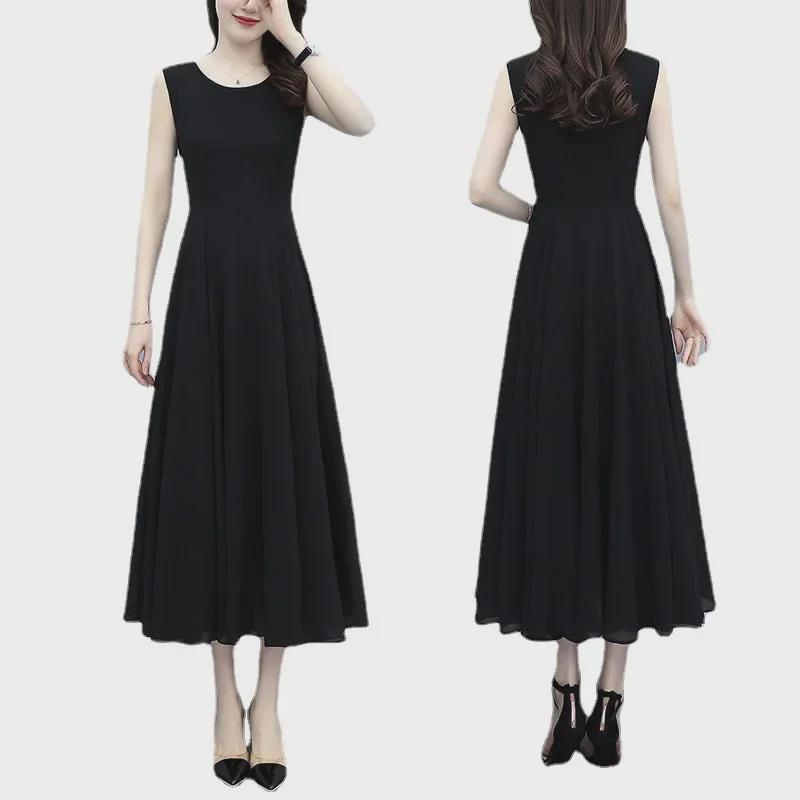 2025 High-End French Casual Sleeveless Little Black Dress