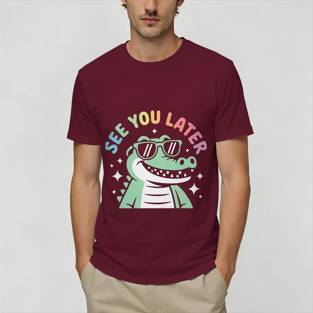 See You Later Teacher Summer Alligator Last Day Of School Tshirt Summer Popular Tunisexs 100 Cotton Oneck Plus Size Tops