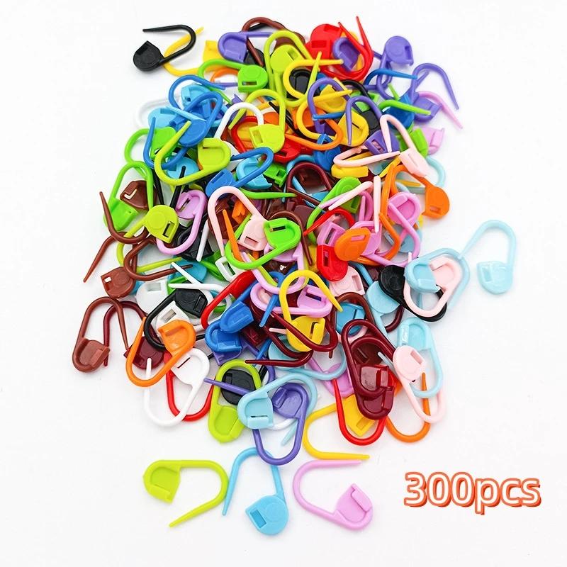 50-500pcs Mix Color Plastic Resin Small Clip Locking Stitch Markers Crochet Latch Knitting Tools Needle Clip Hook Sewing Tool