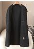 Spring 2026 Women's 10% Cashmere Wool Long Coat with Large Lapel