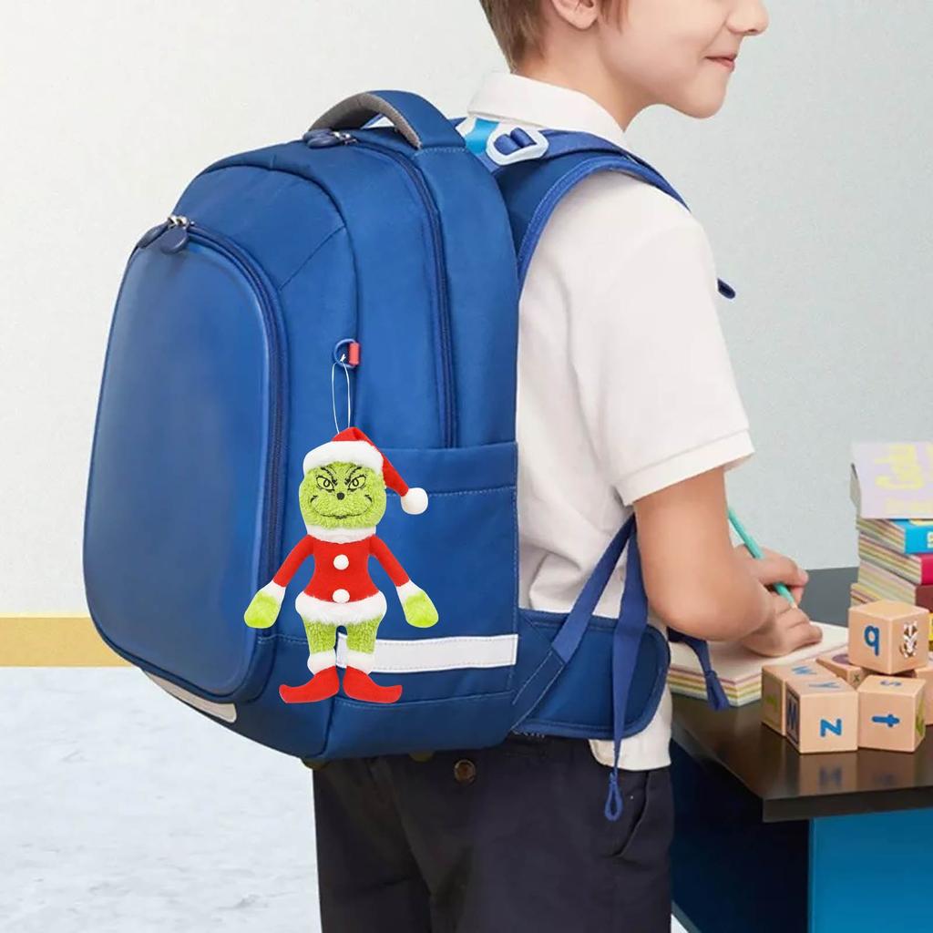 Christmas Cartoon Doll Pendant Green Plush Children's Toy Doll Pendant Home Decoration Christmas Tree