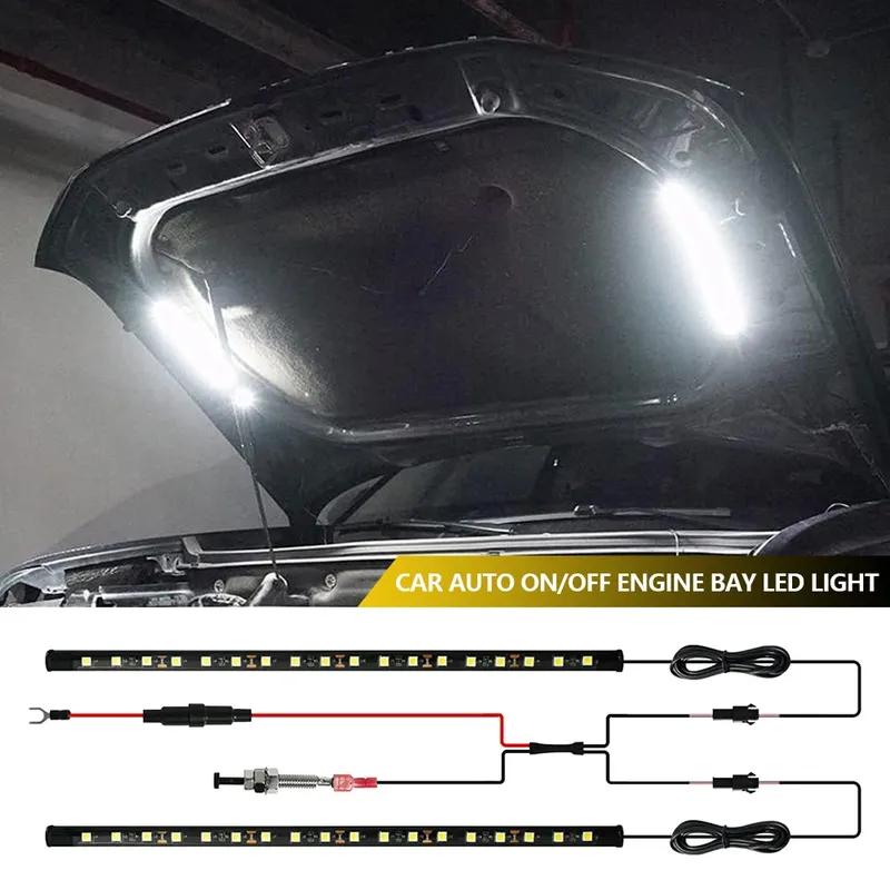 

1 set LED Strip Light Bar 12V Car Engine Under Hood Light Kit Waterproof Automatic On Off Universal Fit Any Vehicle 1pcs