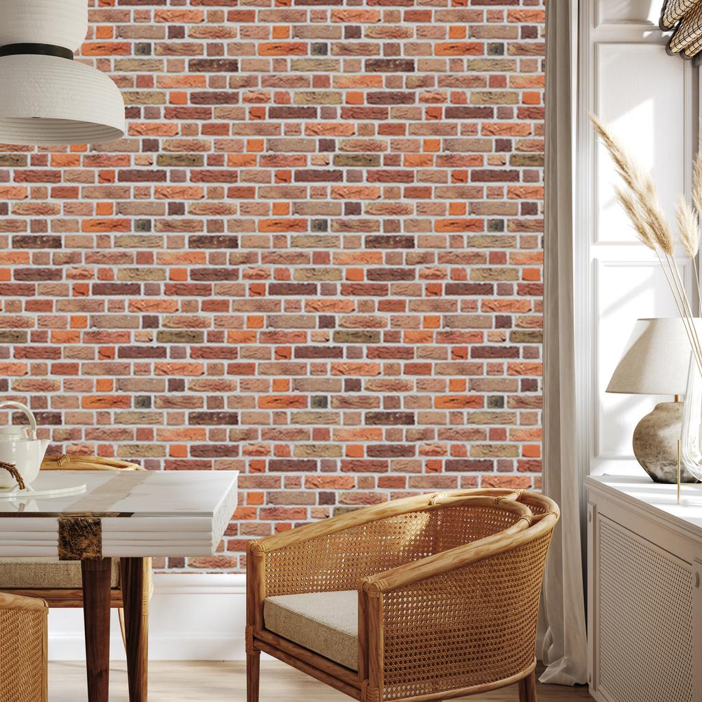 Red Brick Wallpaper for Living Room and Bedroom 50x1000