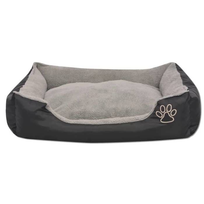 Lit pour chiens - vidaXL - Taille M - Noir - Rembourré - Antidérapant - Intérieur