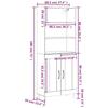 VidaXL Buffet haut Blanc 69,5x34x180 cm Bois d'ingénierie 3189933