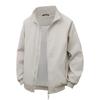 Giacca Quotidiana con Collo Alto Primavera e Autunno Uomo di Mezza Età e Giovane alla Moda Vestibilità Rilassata Giacca Monocolore alla Moda Top Versatile