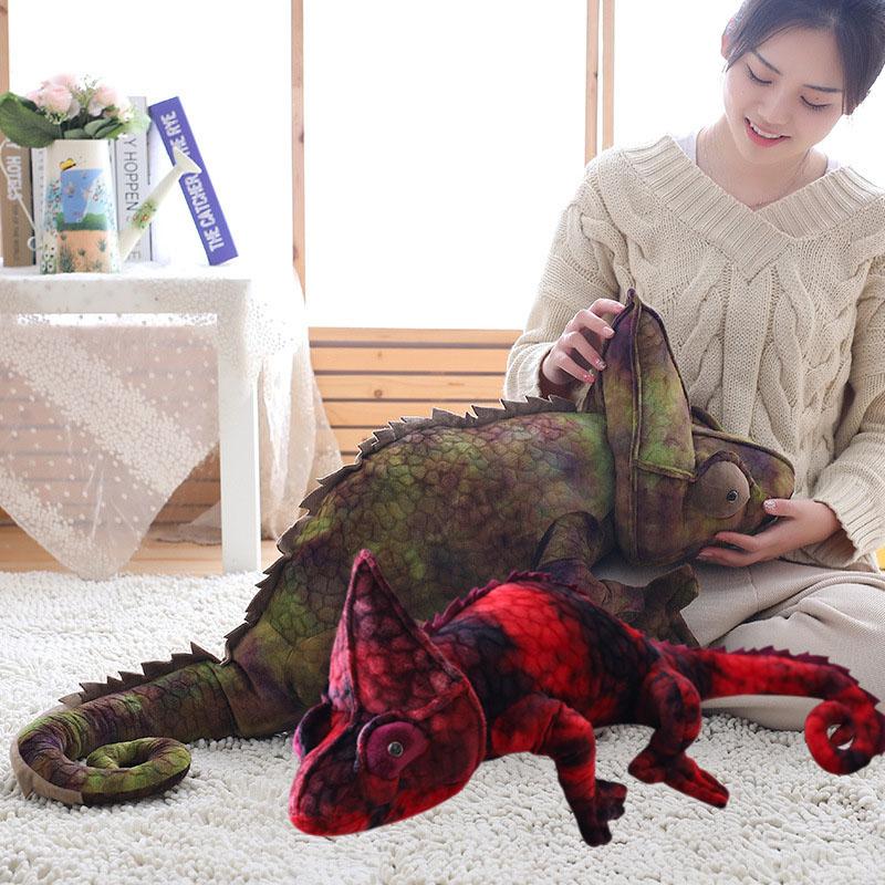 Stuffed Chameleon Lizard Plush Toy Simulation Animal Creativity Birthday Gift