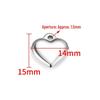 Polished Stainless Steel Heart Charms for DIY Necklaces and Bracelets