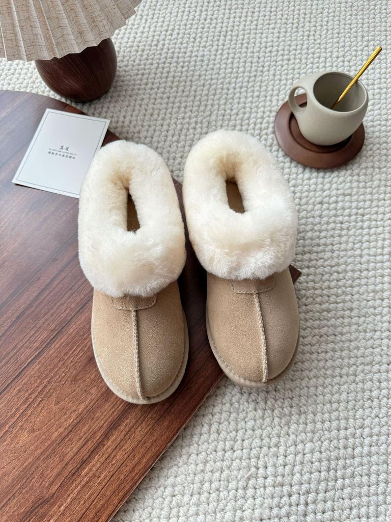 Sangpo snow boots women's Tazi special fur integrated shallow mouth snow cotton flat bottom wool velvet thermal cotton shoes winter