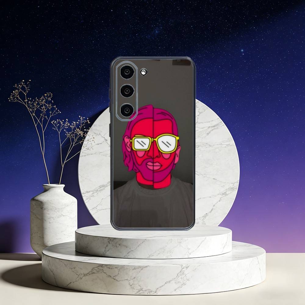 

PNL QLF Rapper Singer Phone Case For Samsung Galaxy A73,A72,A71,A70,A53,A52,A51,Others Soft Black Cover Samsung a72