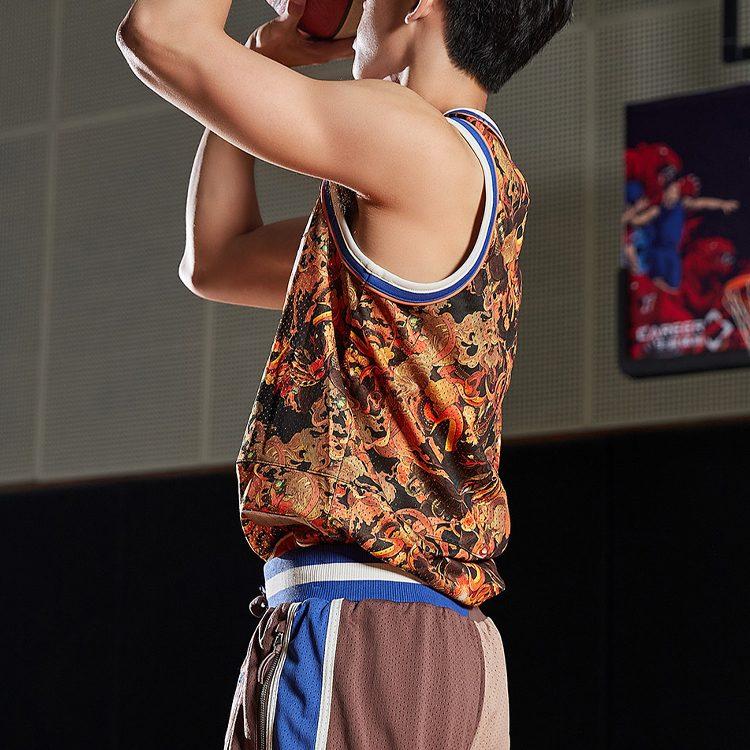 Li Ning Badfive Basketball Jersey Men's Bullfighting All Over Print AAYR001-2