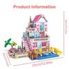822Pcs Beach Villa Building Blocks Transformable House Model Creative Building Educational STEM Toys Birthday Gift For Girls