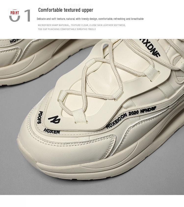 Men's Height-Boosting Leather Shoes: 10cm, 8cm, 6cm Options, Casual Sports, Thick-Soled for Autumn/Winter.