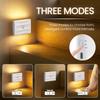 2-Pack Motion Sensor Night Light with 3 Lighting Modes, 1500mAh Battery, Auto On/Off, Rechargeable Warm White Closet Lamp for Be