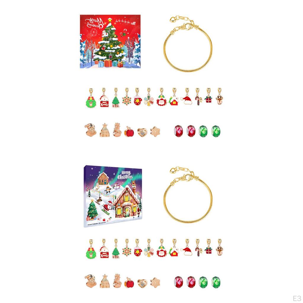 Bracciale Calendario dell'Avvento di Natale Sorpresa Regalo 24 Giorni