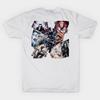 Asian Size Cotton Unisex Tshirt Print T-shirt Manga Heroes Collage T-shirt No-Cut Print Regular Fit