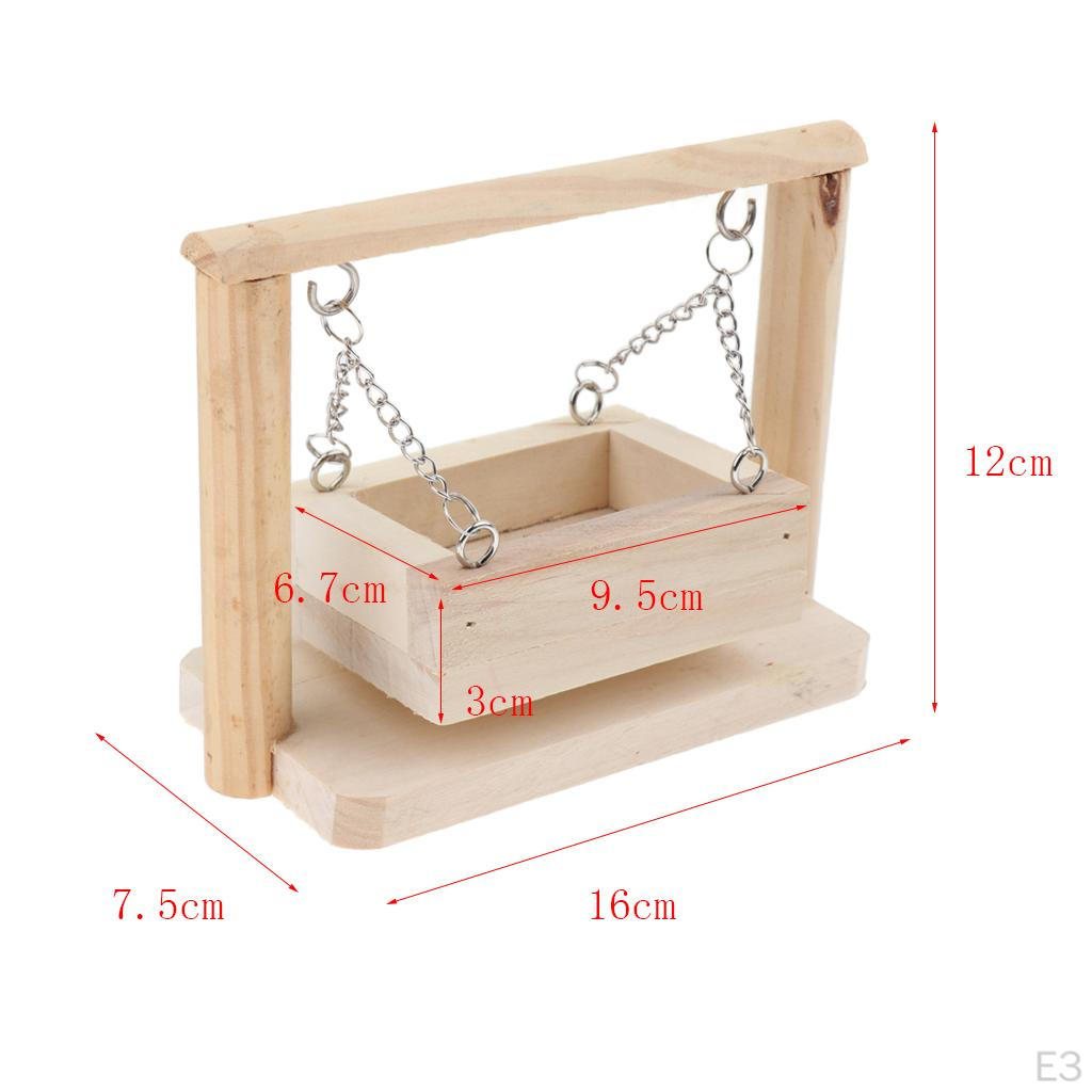 Wooden Swing Exercise Sport Toy For Small Animal Hamster Mouse Rat Gerbil