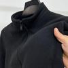 Men's Fleece Hoodie Thicken Standing Collar Zipper Cardigan Jacket Street Warm Outerwear