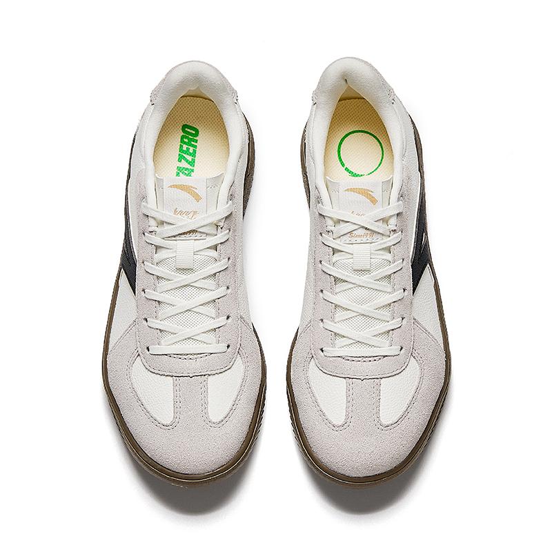 Anta Lifestyle Series Classic Versatile Slip-Resistant Durable Low-Top Skate Shoes Women Sneaker White Gray 922618009F-6