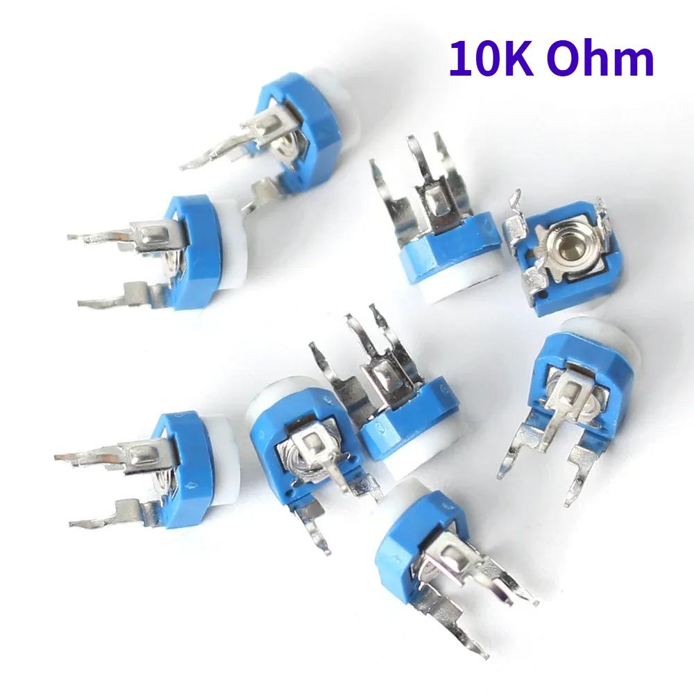 20PCS RM065 Potentiometer 1K 2K 5K 10K 20K 50K 100K 200K 500K 100R 200R 500R 1M Resistance RM 065 Trimmer Potentiometers