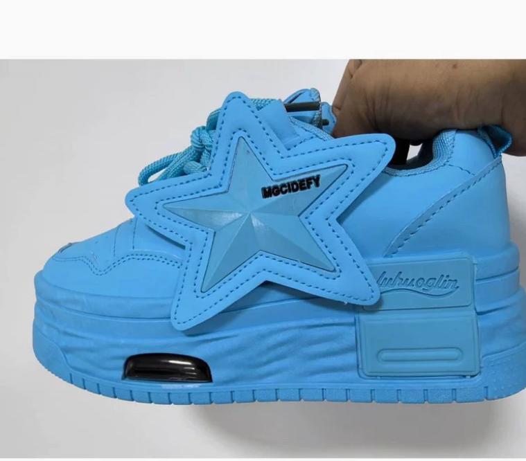 Women Sneakers Platform Casual Sports Shoes Personalized Star Design Vulcanized Shoes Outdoor Running Walking Shoe Female