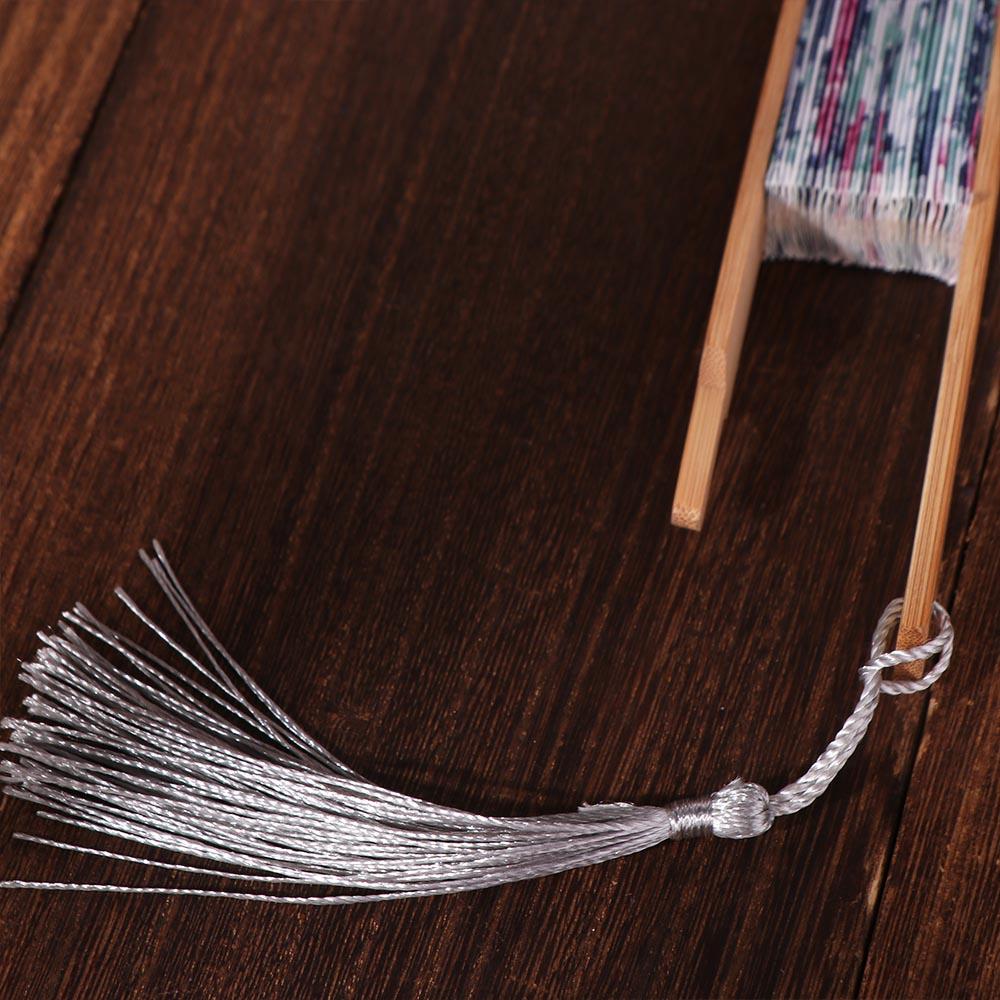 Exquisite Windmill Fan Bamboo Handle Hand Circular Fan Folding Hand Fan  Wedding Party Decor