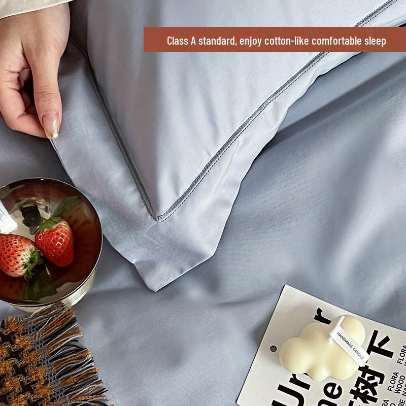 Five-Star Hotel Quality 100% Xinjiang Long-Staple Cotton Solid Color Pillowcase Set (Pair)